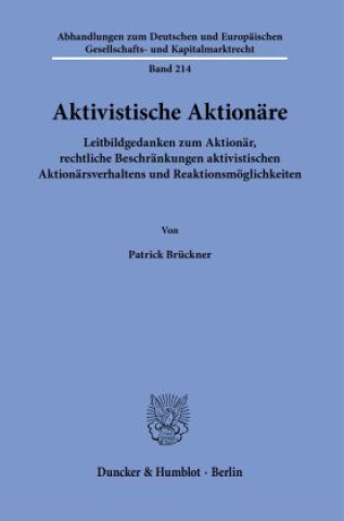 Kniha Aktivistische Aktionäre. 