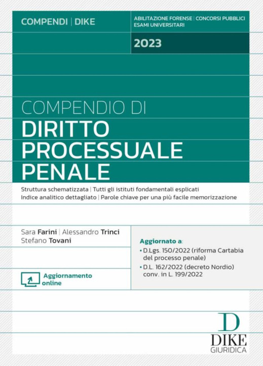 Könyv Compendio di diritto processuale penale Sara Farini