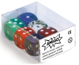 Gioco/giocattolo Würfel Transparent W06 Set gem. (Spiel-Zubehör) 