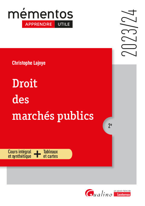 Carte Droit des marchés publics, 2ème édition Lajoye