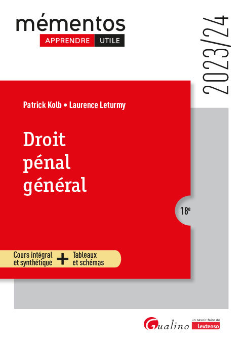 Carte Droit pénal général, 18ème édition Kolb
