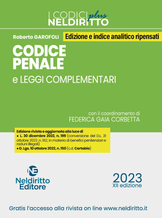 Kniha Codice penale e leggi complementari Roberto Garofoli