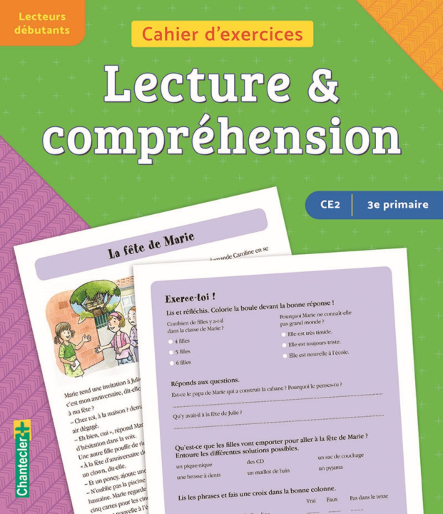 Carte Cahier d'exercices Compréhension Lecture CE2 