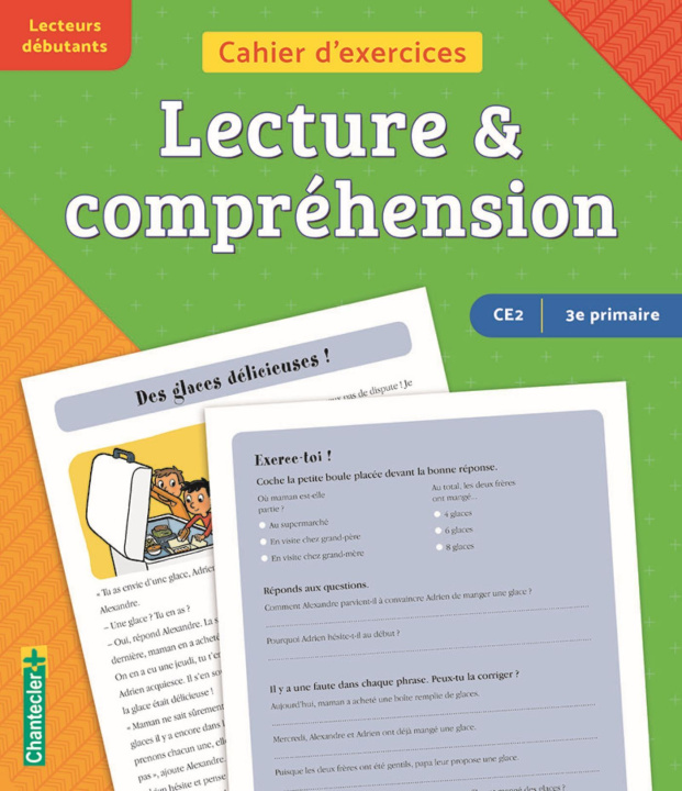 Carte Cahier d'exercices Compréhension Lecture CE2 