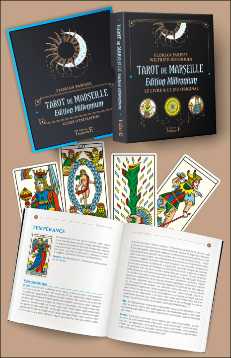 Carte Le Tarot de Marseille édition Millennium - Le livre et le jeu original - Coffret Parisse