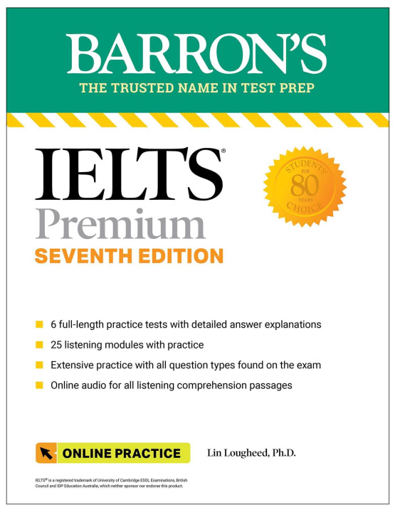Kniha Ielts Premium: 6 Practice Tests + Comprehensive Review + Online Audio, Seventh Edition 