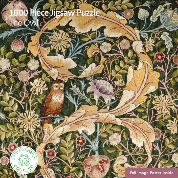 Book Adult Sustainable Jigsaw Puzzle V&a: The Owl: 1000-Pieces. Ethical, Sustainable, Earth-Friendly 