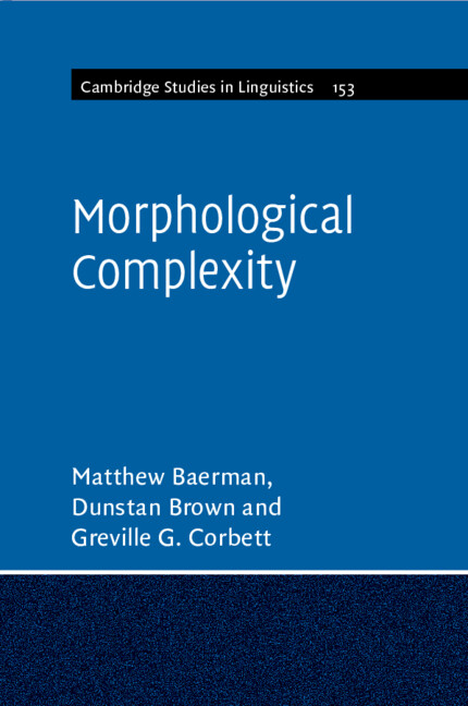 Βιβλίο Morphological Complexity Matthew Baerman
