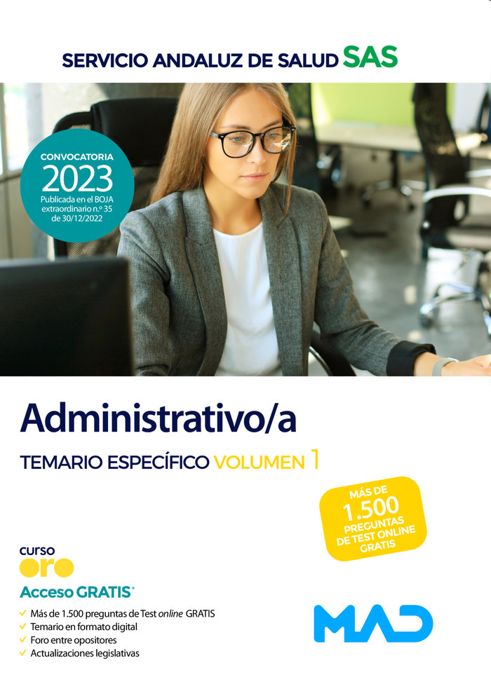 Buch ADMINISTRATIVO SERVICIO ANDALUZ SALUD TEMARIO ESPECIFICO 1 