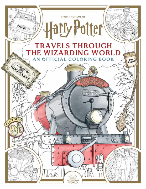 Knjiga Harry Potter: Travels Through the Wizarding World: An Official Coloring Book 