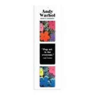 Naptár/Határidőnapló Andy Warhol Flowers Magnetic Bookmarks 