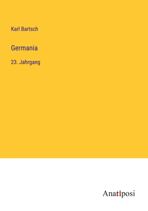 Knjiga Germania Karl Bartsch
