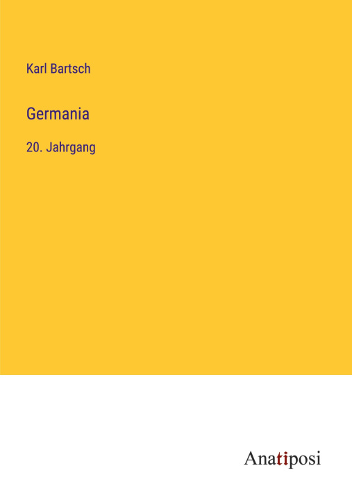 Knjiga Germania Karl Bartsch