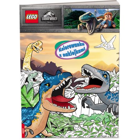 Carte Lego Jurassic World. Kolorowanka z naklejkami. Wydawnictwo Ameet 