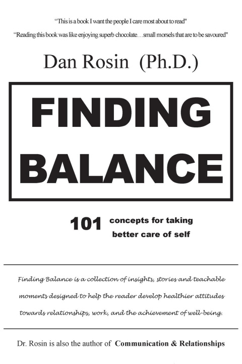 Knjiga Finding Balance Dan Rosin