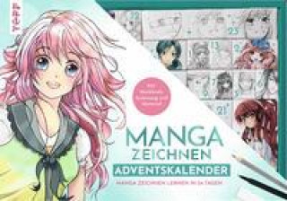 Joc / Jucărie Manga zeichnen Adventskalender - Manga zeichnen lernen in 24 Tagen. Mit Anleitungsbuch, Workbook und Zeichenmaterial Gecko Keck