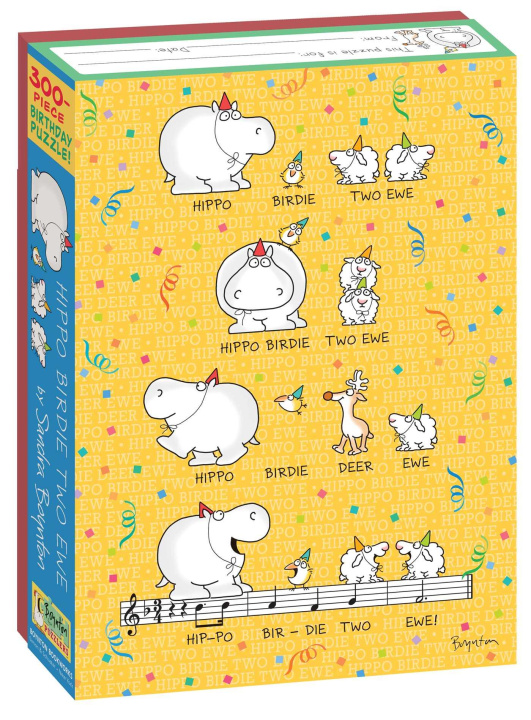 Kniha Hippo Birdie Two Ewe: 300-Piece Birthday Puzzle! Sandra Boynton