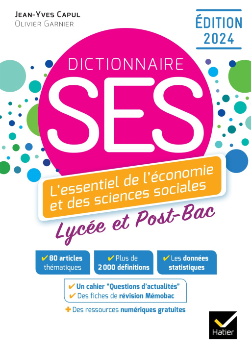 Carte Dico SES - Dictionnaire d'économie et de sciences sociales - Ed. 2024 Jean-Yves Capul