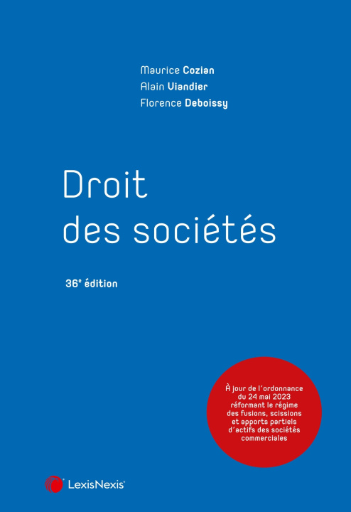 Kniha Droit sociétés Maurice Cozian