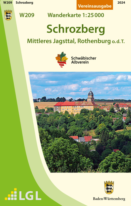 Tiskovina W209 Schrozberg - Mittleres Jagsttal, Rothenburg o.d.T. Schwäbischer Albverein e.V.