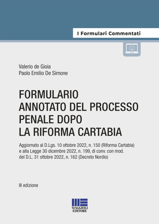 Kniha Formulario annotato del processo penale dopo la riforma Cartabia Valerio De Gioia