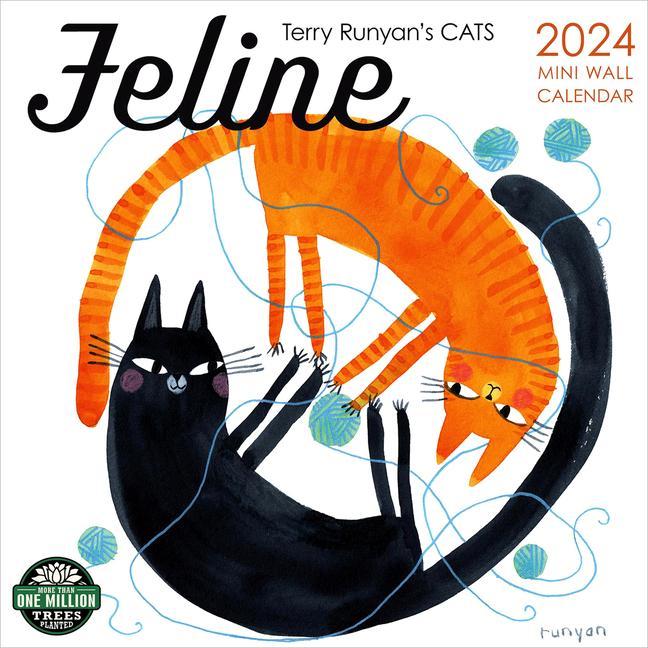 Календар/тефтер Feline 2024 Mini Calendar Terry (Terry Runyan) Runyan
