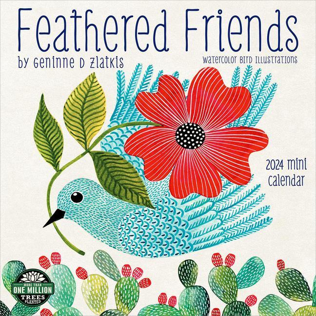 Kalendar/Rokovnik Feathered Friends 2024 Mini Calendar Geninne (Geninne Zlatkis) Zlatkis