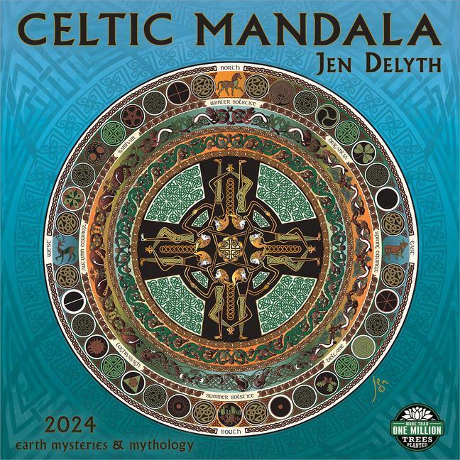 Kalendár/Diár Celtic Mandala 2024 Calendar Jen (Jen Delyth) Delyth