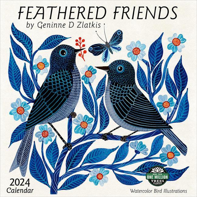 Календар/тефтер Feathered Friends 2024 Calendar Geninne D. (Geninne D. Zlatkis) Zlatkis