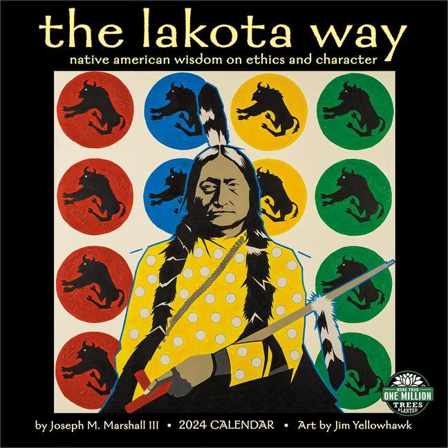 Kalendár/Diár Lakota Way 2024 Calendar Joseph M. (Joseph M. Marshall III) Marshall III