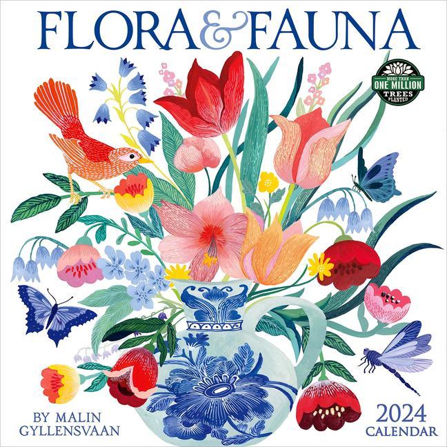 Naptár/Határidőnapló Flora & Fauna 2024 Calendar Malin (Malin Gyllensvaan) Gyllensvaan