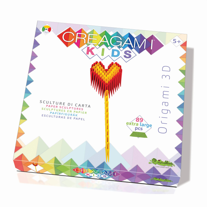 Joc / Jucărie CREAGAMI - Origami 3D KIDS Herz 89 Teile 