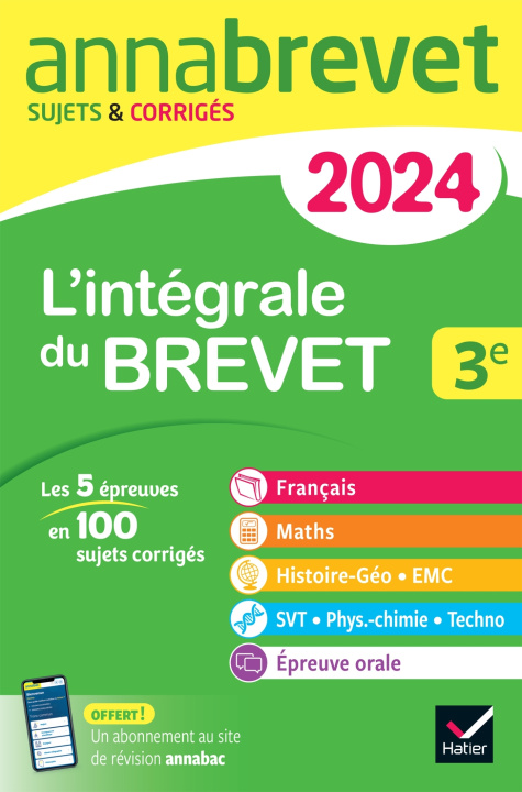 Книга Annales du brevet Annabrevet 2024 L'intégrale du Brevet 3e (tout-en-un) Christine Formond
