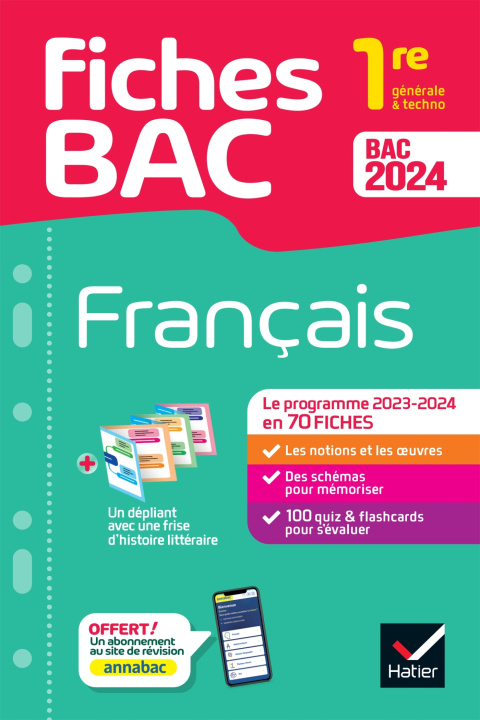 Könyv Fiches bac Français 1re générale & techno Bac 2024 Hélène Bernard