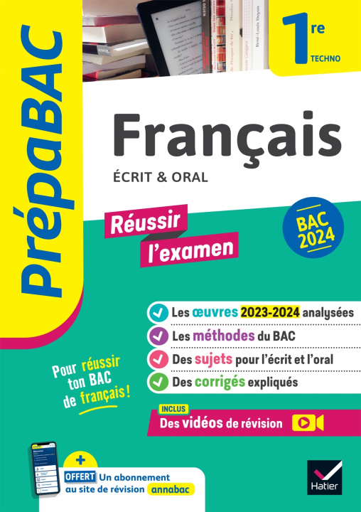 Kniha Prépabac Français 1re technologique - Bac de français 2024 (écrit & oral) Hélène Bernard