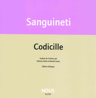 Knjiga Codicille Edoardo Sanguineti