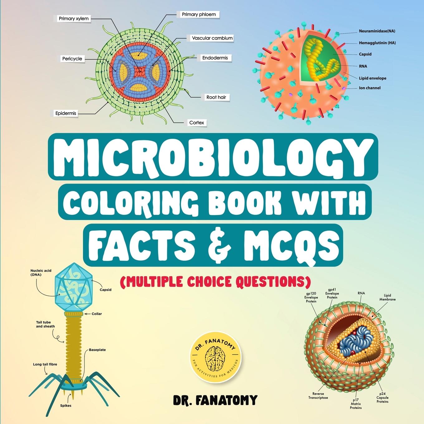 Carte Microbiology Coloring Book with Facts & MCQs (Multiple Choice Questions) 