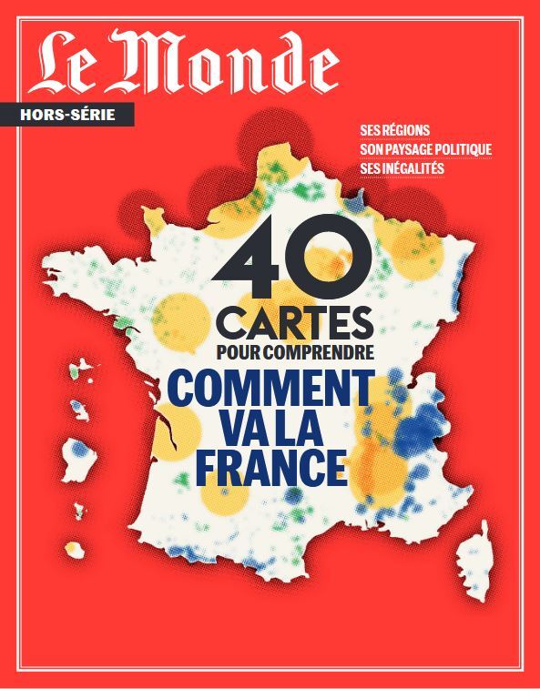 Книга Le Monde HS N°86 : Atlas 40 cartes pour comprendre la France - mai 2023 
