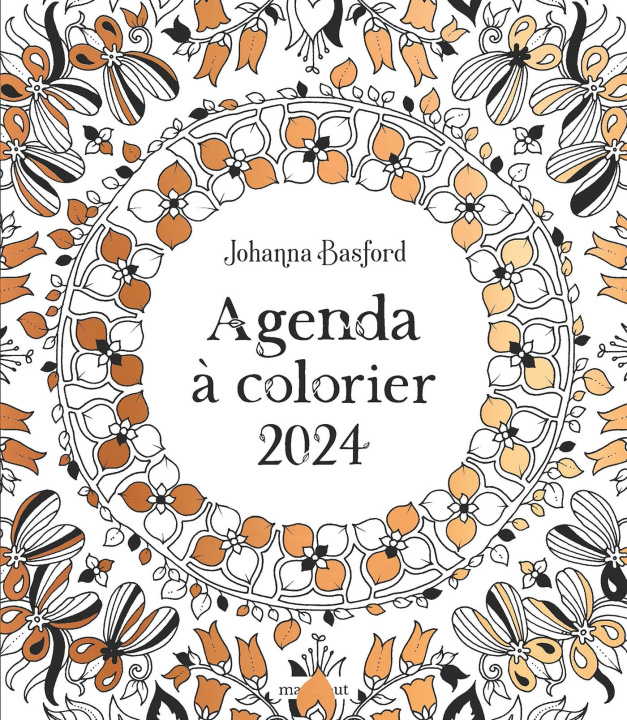 Książka Agenda Basford à colorier 2024 