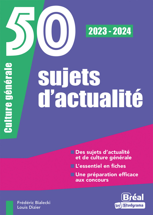 Kniha 50 sujets d'actualité 2023-2024 Bialecki