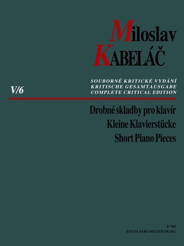 Knjiga Drobné skladby pro klavír Miloslav Kabeláč