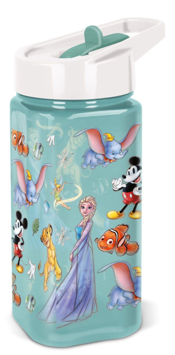 Kniha Disney 100 Trinkflasche mit Strohhalm eckig 