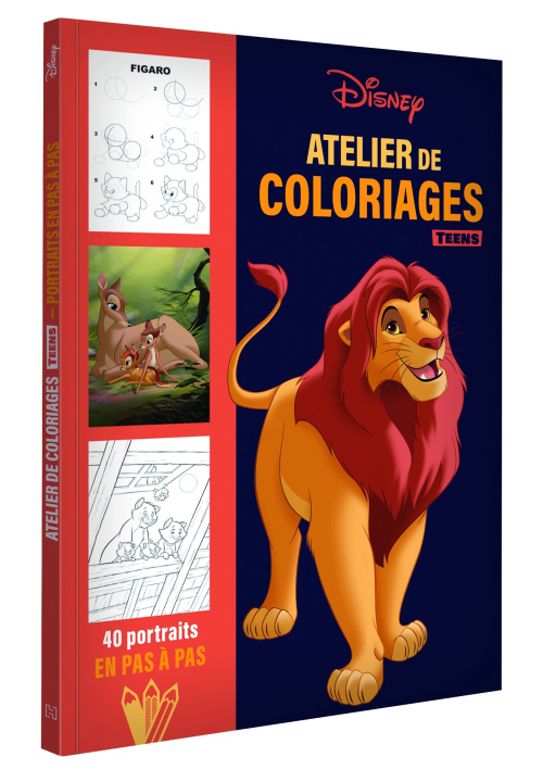 Книга DISNEY - Ateliers de Coloriages - Animaux à dessiner en pas à pas 