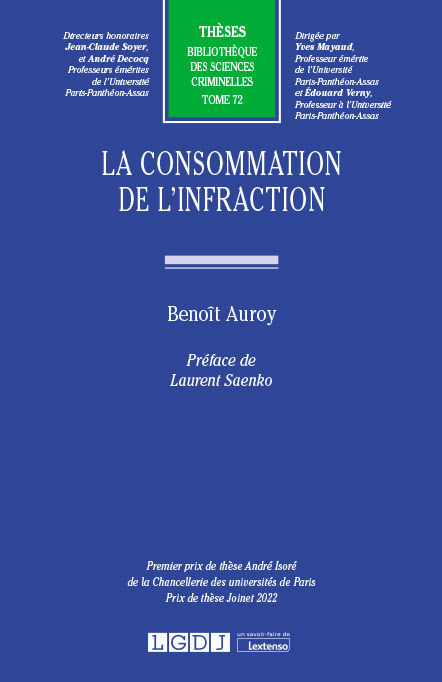 Kniha La consommation de l'infraction Auroy