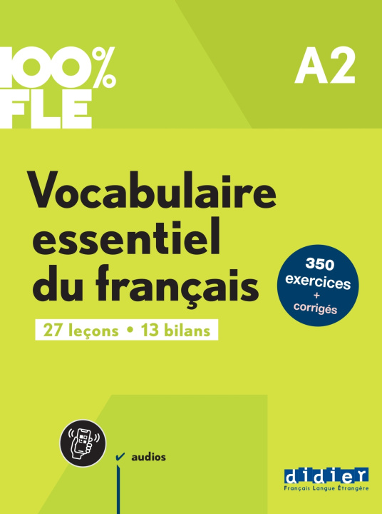 Carte Vocabulaire essentiel du francais A2 - livre + didierfle.app 