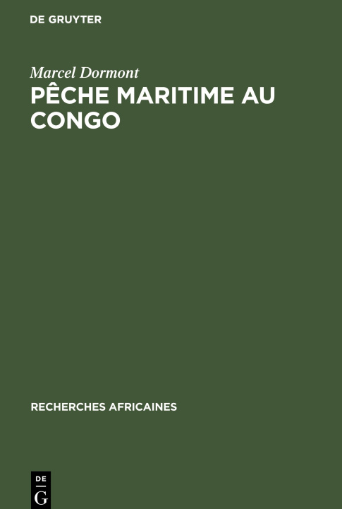Knjiga P?che maritime au Congo Marcel Dormont