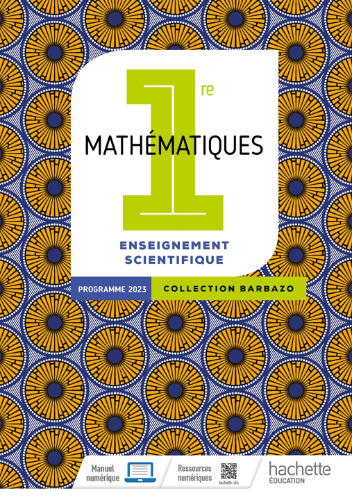 Carte Barbazo - Mathématiques Enseignement Scientifique 1re - Livre élève - Ed. 2023 Eric Barbazo