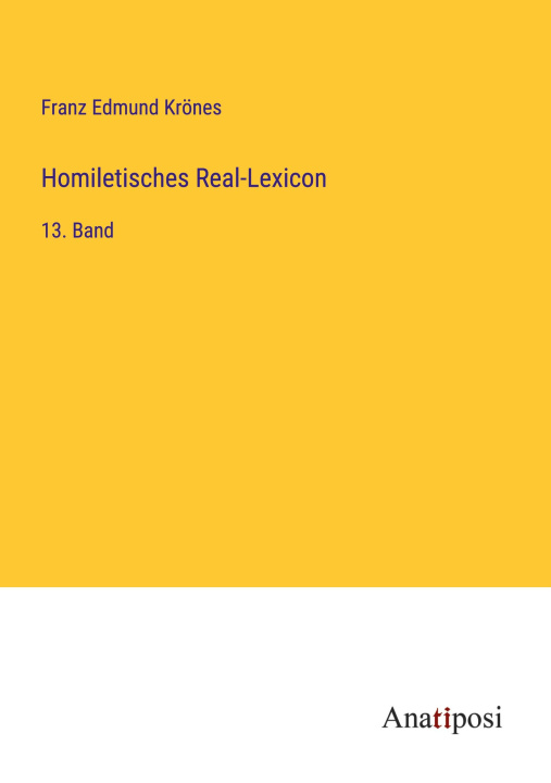 Knjiga Homiletisches Real-Lexicon Franz Edmund Krönes