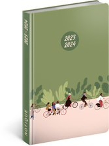 Kalender/Terminbuch 18měsíční diář Petito – Na kole 2023/2024, 11 × 17 cm 