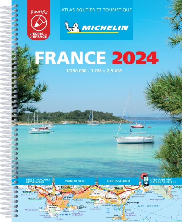 Carte Atlas routier France 2024 Plastifié 